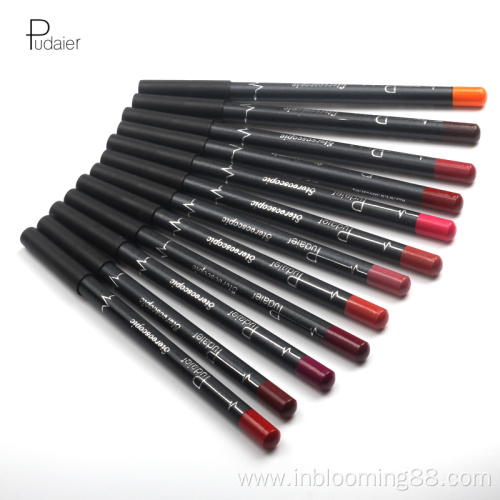 12 Color Makeup Outline Waterproof Lip Liner Pencil